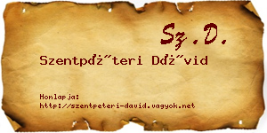 Szentpéteri Dávid névjegykártya